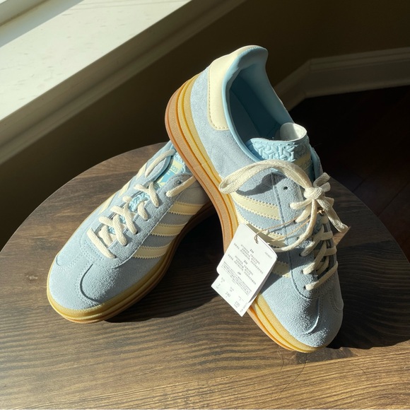 Womens Adidas Gazelle Bold Originals - Sky Blue Size 7 - Picture 5 of 9